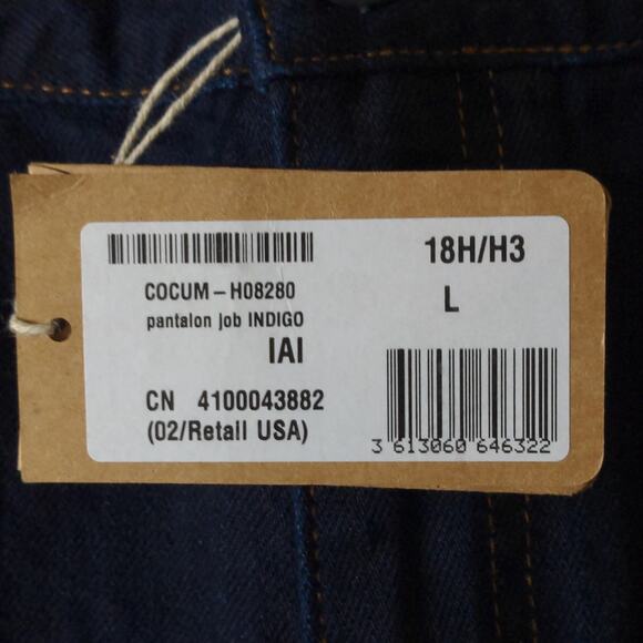 A.P.C. Indigo Pantalon Job Trouser Jeans in Blue Straight Carpenter Cargo L New - Picture 9 of 11